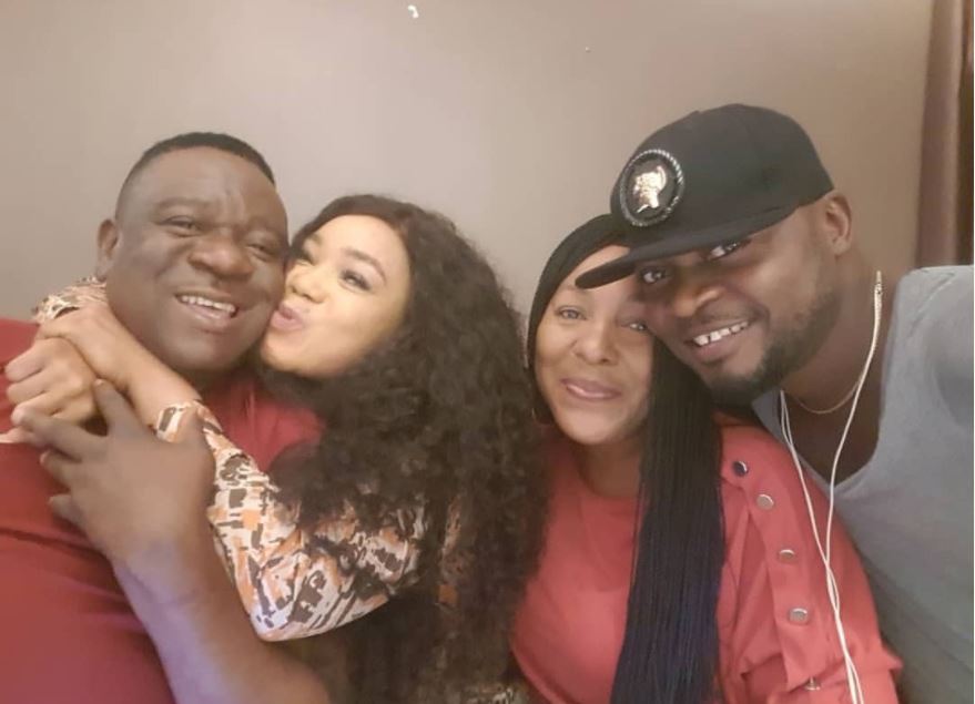 Actor, Mr Ibu gets all romantic with beautiful light-skinned lady.