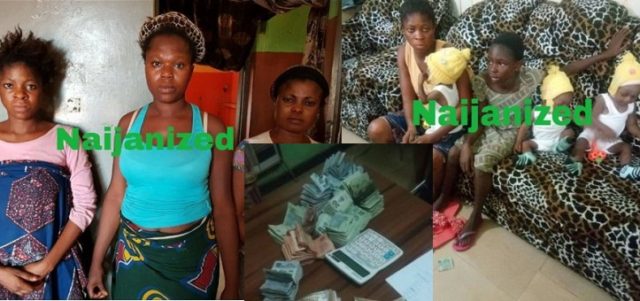 Woman arrested for begging with rented fake triplets, N104k recovered from her .