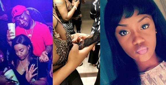 Davido flaunts girlfriend, Chioma's cleavage and her customized 30BG Chain.