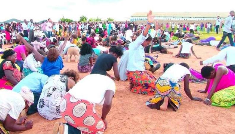 Nigerian pastor makes his members lick his shoes