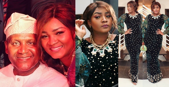 Omotola Jalade's delectable look to Aliko Dangote's daughter's wedding. (Photos)