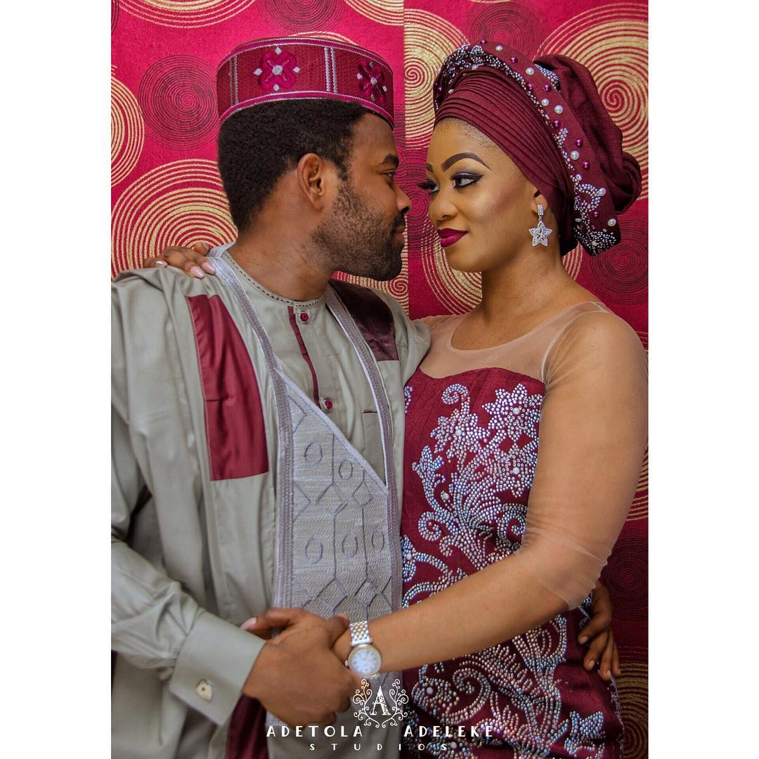 First photos from the traditional engagement of actor, Gabriel Afolayan and his bride