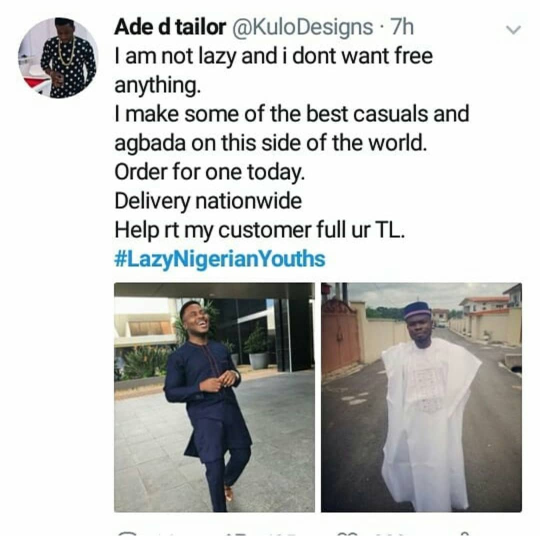 'We are not Lazy' - Nigerian youths reply President Buhari, share photos of their handiwork