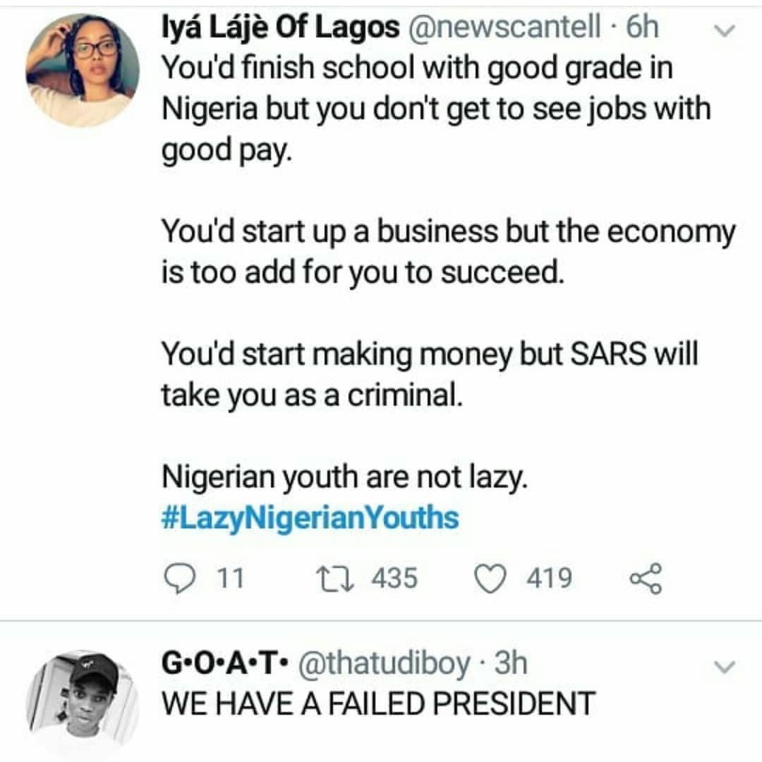 'We are not Lazy' - Nigerian youths reply President Buhari, share photos of their handiwork