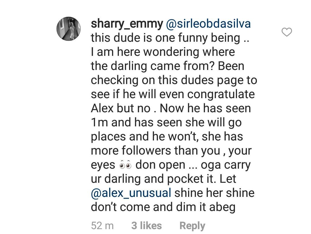 #BBNaija: Alex's fans drag her former love interest, Leo, for congratulating her N1m win and calling her 'darling'.