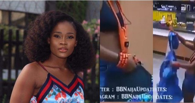 #BBnaija : See how Cee-c ripped her traditional that was given to her by Payporte (Video)