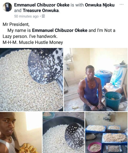 'We are not Lazy' - Nigerian youths reply President Buhari, share photos of their handiwork