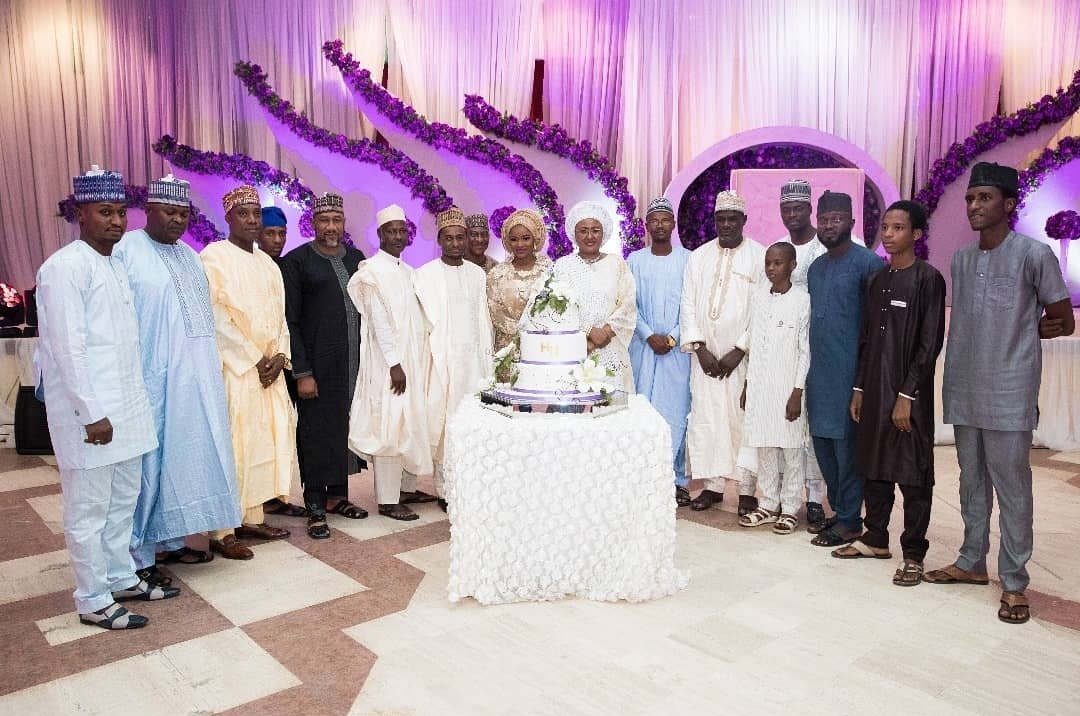 Aisha Buhari's younger brother, Hamza weds his beautiful bride in style (Photos)