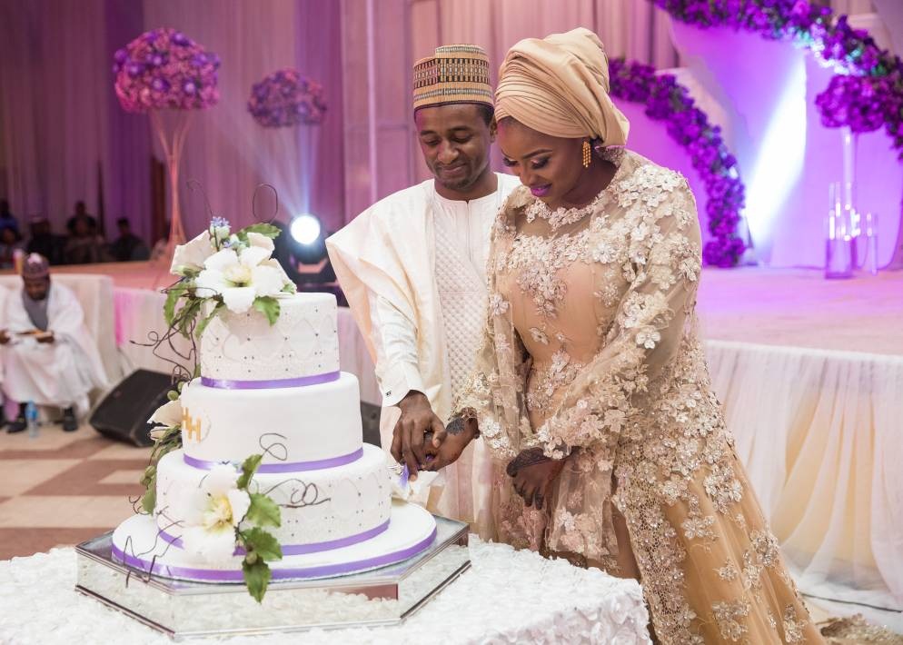 Aisha Buhari's younger brother, Hamza weds his beautiful bride in style (Photos)