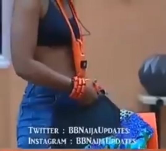 #BBnaija : See how Cee-c ripped her traditional that was given to her by Payporte (Video)