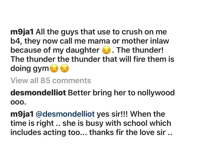 Desmond Elliot Tells Maheeda to Introduce Her Pretty Daughter To Nollywood.