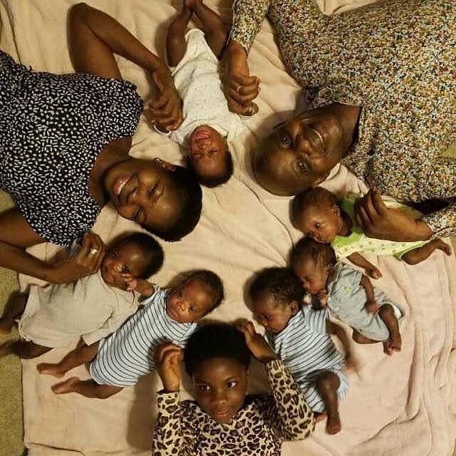 Nigerian couple who gave birth to sextuplets in the US show off their babies.