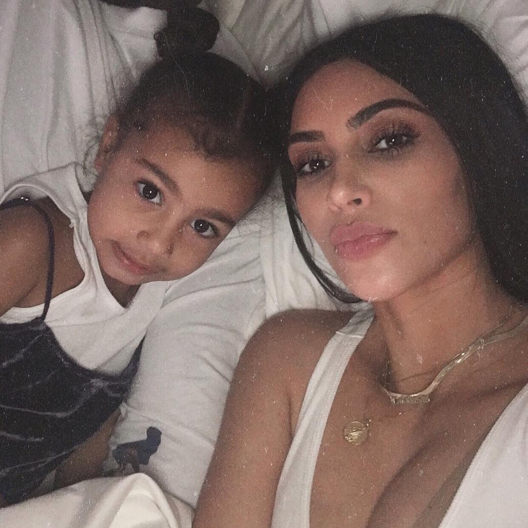 Kim Kardashian looks a lot like North West in childhood photo.