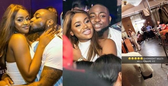 Davido celebrates as his lover, Chioma becomes multi-millionaire after endorsement deal. (Photos)