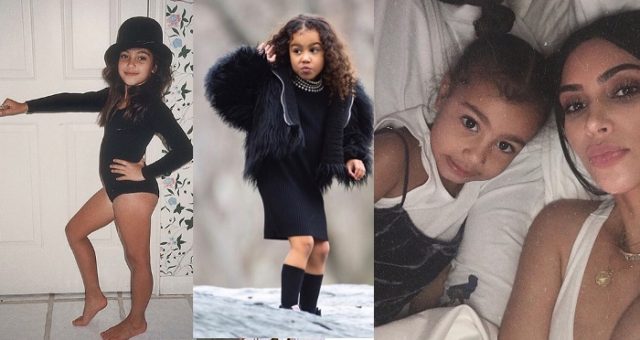 Kim Kardashian looks a lot like North West in childhood photo.