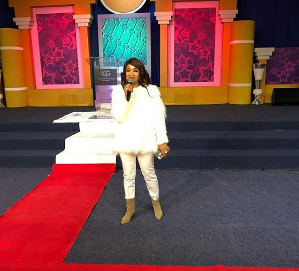 Tonto Dikeh ministers to thousands at church in South Africa.