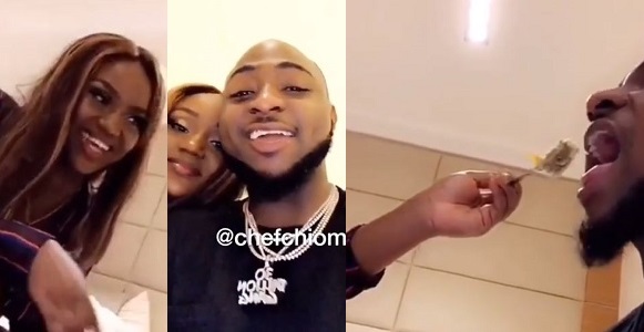 Davido and Chioma celebrate after winning at the Headies 2018 (video)