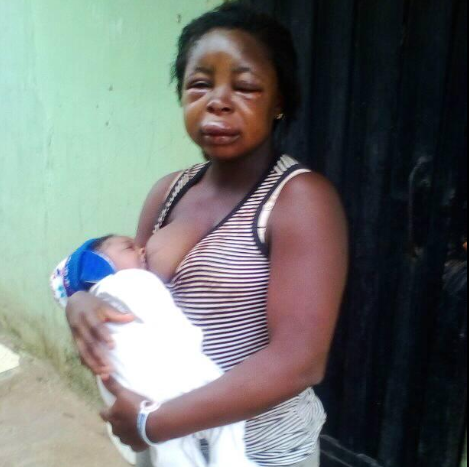 What an 'evil man' did to his wife who just gave birth (photos)