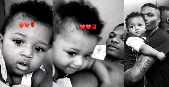 Awwwn! Wizkid shares video of himself spending quality time with his son 'Zion'