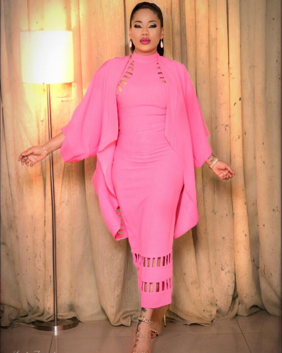 Toyin Lawani goes after social media user and her kid after the woman came for Toyin's son.