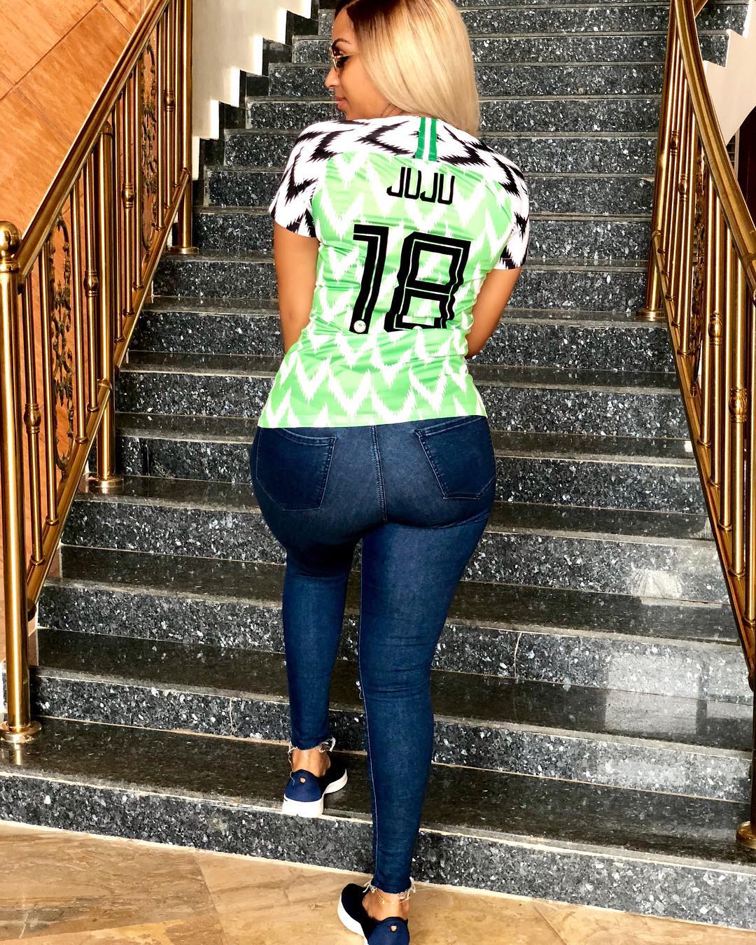 World Cup 2018: Nigerian Celebrities rock Super Eagles Jersey before Croatia loss yesterday