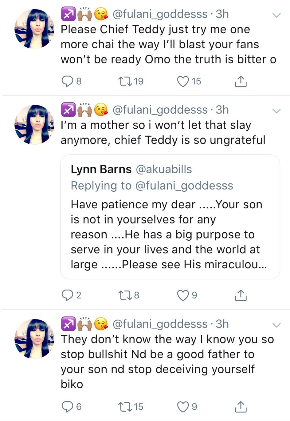 Teddy A's Babymama exposes him, says he does not take care of his son, and he's living a fake life