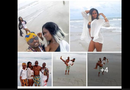 Nigerians react after 'choir master' is spotted with busty lady on the beach. (Photos)