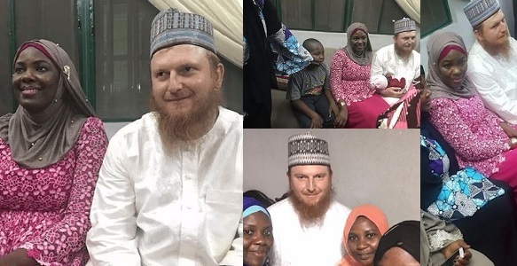 American Man marries Hausa bride he met online after converting to Islam. (Photos)