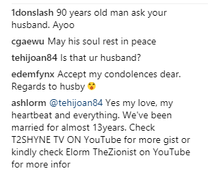 Ghanaian lady slams troll who mocked her 90-year-old white husband.