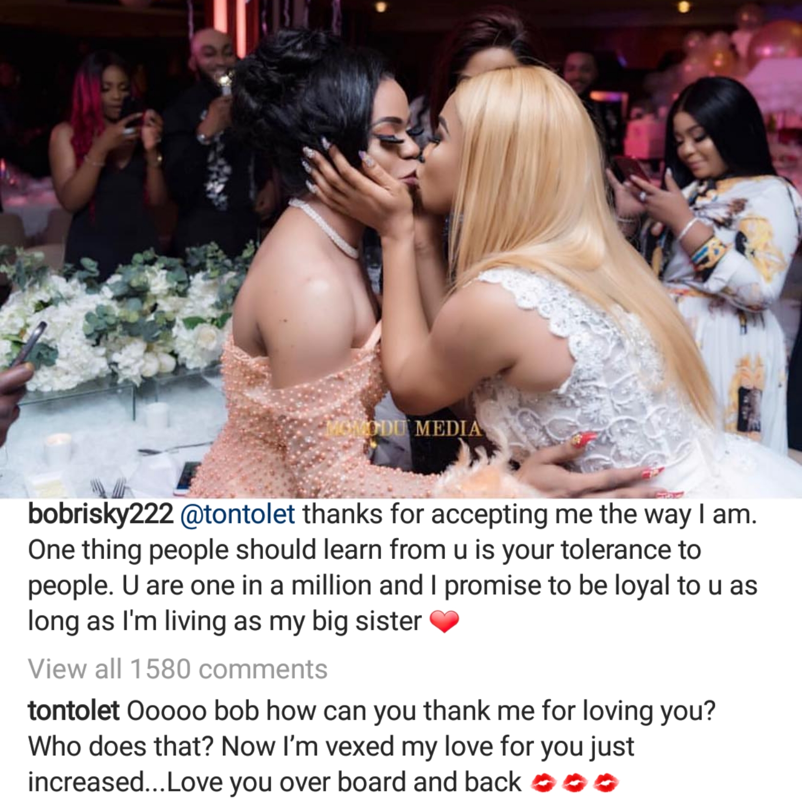'Thanks for accepting me the way I am' - Bobrisky tells Tonto Dikeh, she responds