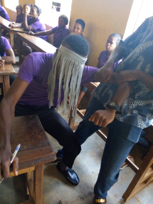 Anambra student who showed up for exams dressed as Anas Aremeyaw, Ghanaian masked journalist, chased out of class (photos)