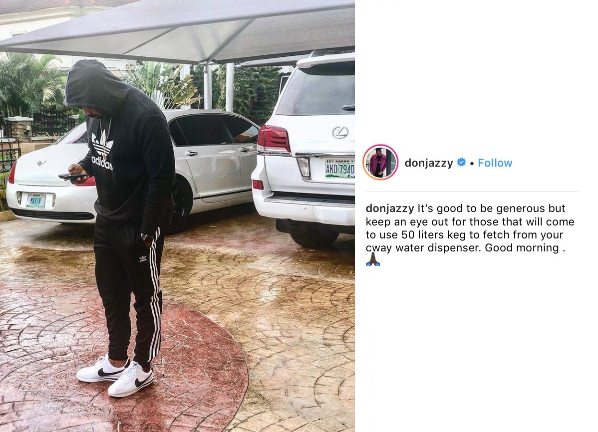 Mavin boss Don Jazzy dishes out crucial advice to all cheerful givers.