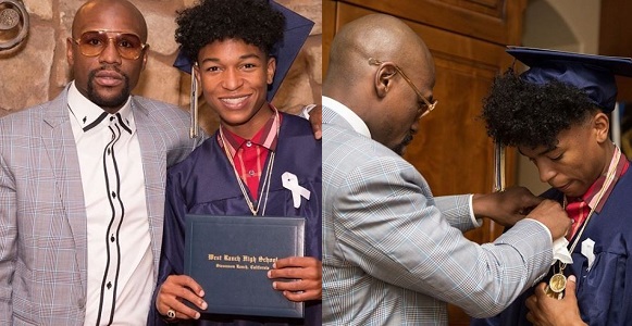 'I'm so proud of my son for doing something that I didn't do' - Floyd Mayweather celebrates son's graduation from high school