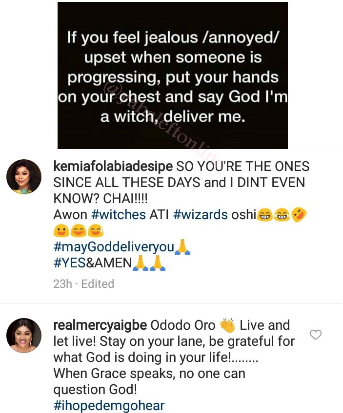 Toyin Abraham vs Mercy Aigbe's drama: Actress, Kemi Afolabi reacts as she takes side.