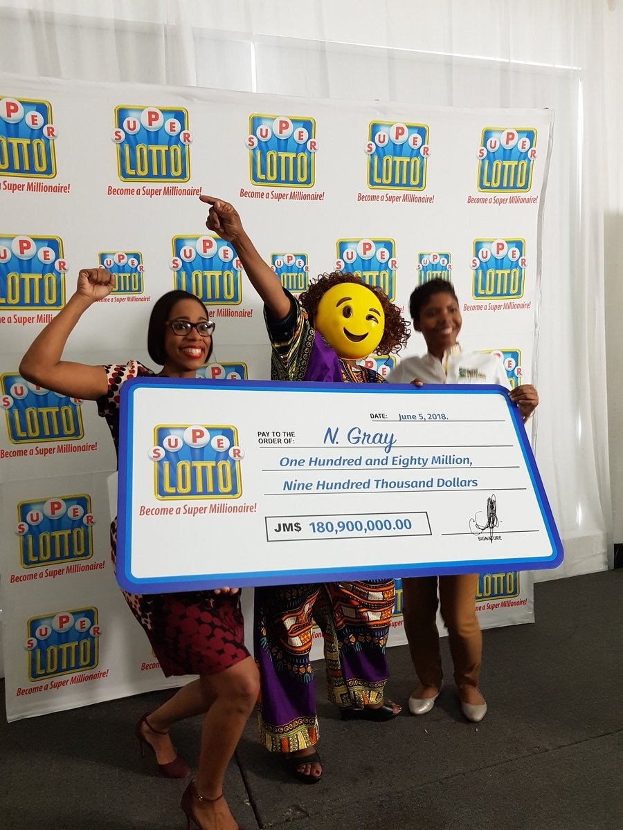 Jamaican lottery winner shows up in a mask to claim her $180 Million prize (Photos)