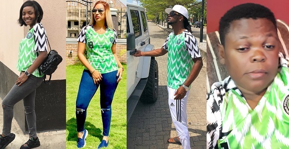 World Cup 2018: Nigerian Celebrities rock Super Eagles Jersey before Croatia loss yesterday