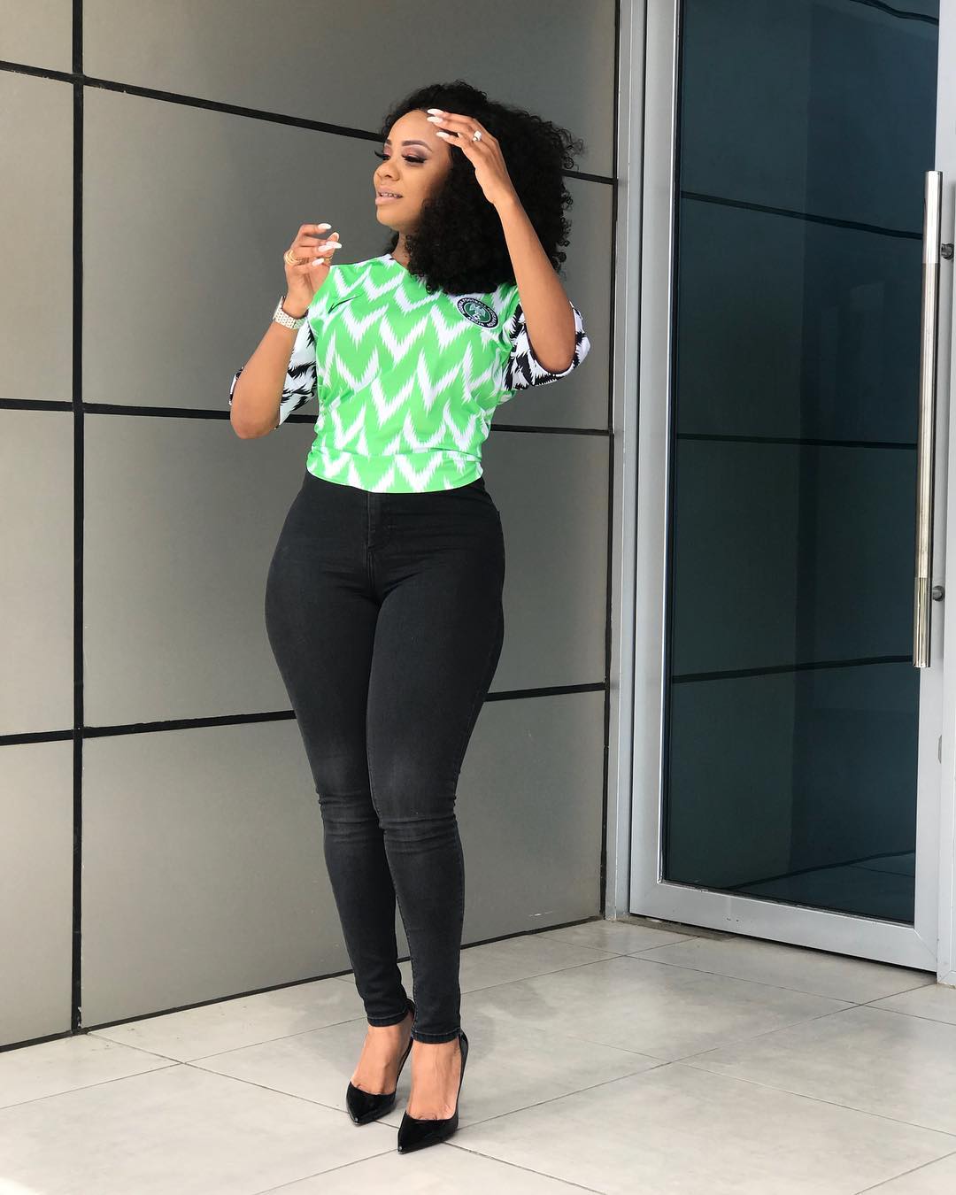 World Cup 2018: Nigerian Celebrities rock Super Eagles Jersey before Croatia loss yesterday