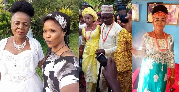 'Delay is not denial' - Nigerian lady says as she shares wedding photos of her older aunt.