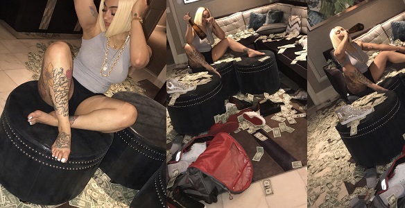 'Call me a h*e but put 'PAID' in front of it' - Stripper says as she shows off money she's made.
