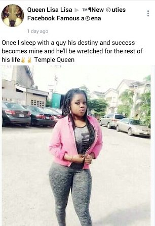 'Once A Guy Sleeps With Me, He Become Wretched For Life'- Slay Queen