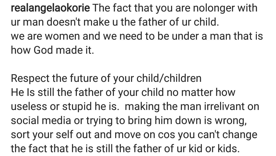 'The fact you are no longer with your man doesn't make you the father of your child' - Actress Angela Okorie tells single moms