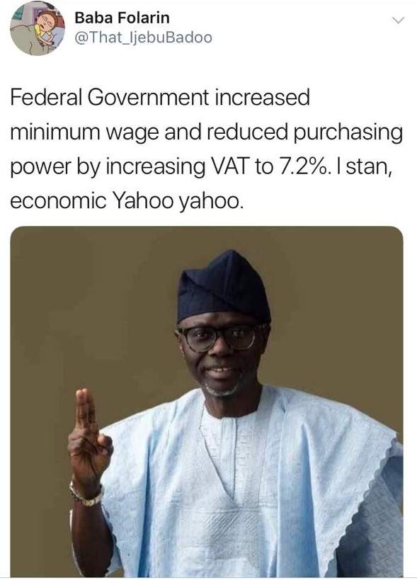 'FG is operating economic Yahoo yahoo' - Nigerians say as Government increases VAT from 5% to 7.2%