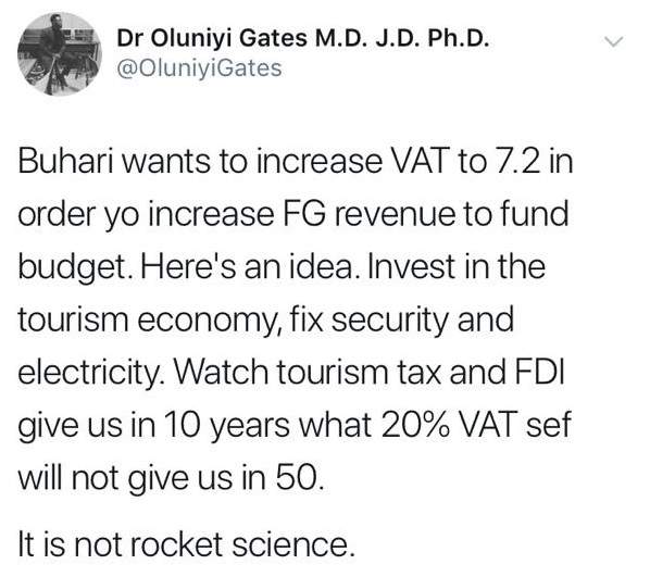 'FG is operating economic Yahoo yahoo' - Nigerians say as Government increases VAT from 5% to 7.2%