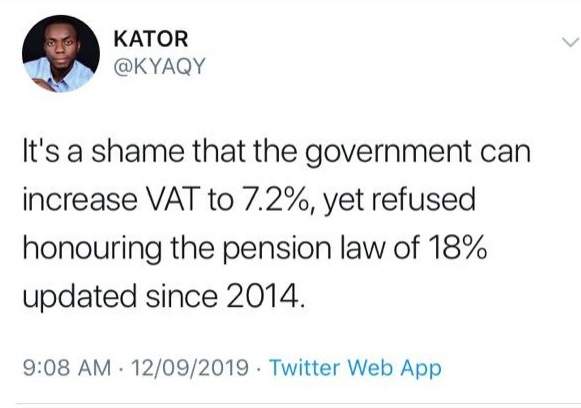 'FG is operating economic Yahoo yahoo' - Nigerians say as Government increases VAT from 5% to 7.2%