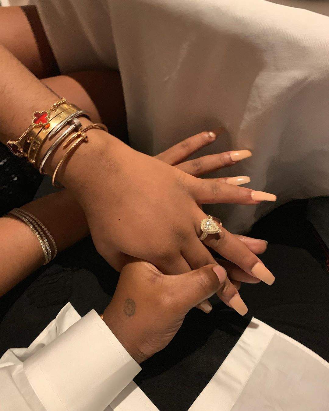 #Assurance2020: Davido shows off Chioma's huge diamond engagement ring