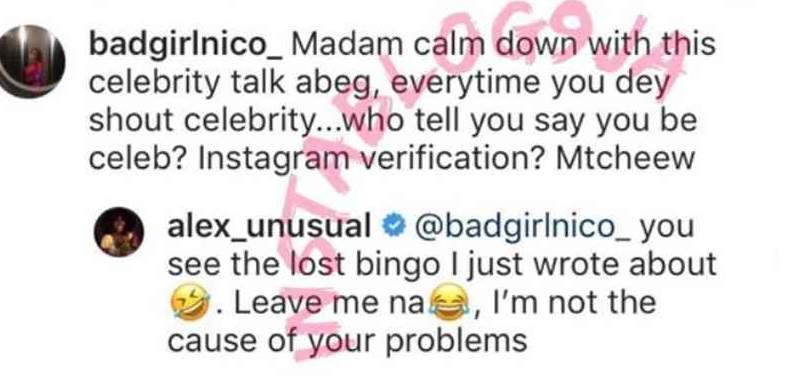 BBnaija's Alex gets trolled after she called herself a celebrity