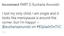 I lost my only child but I am happy - Eucharia Anunobi says (Video)