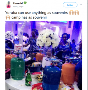 Wow! Gas Cooker, Travelling Bags Shared As Souvenir At A Nigerian Wedding (Photos)