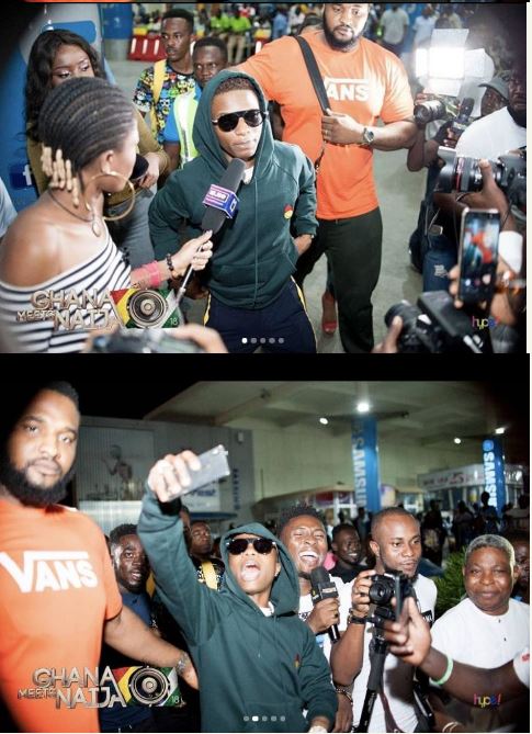 The Moment Wizkid Arrived Ghana For 'Ghana Meets Naija 2018 Event' (Photos)