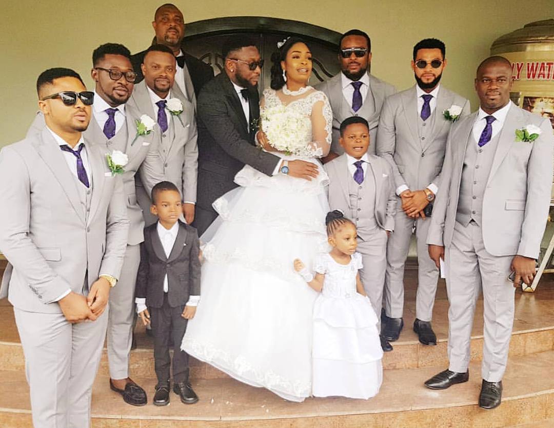 Photos from Tchidi Chikere and Nuella Njubigbo's white wedding